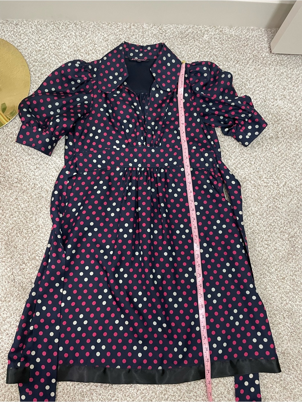 Betsey Johnson 100% Silk Polka Dot Dress Size 4 - Picture 9 of 9